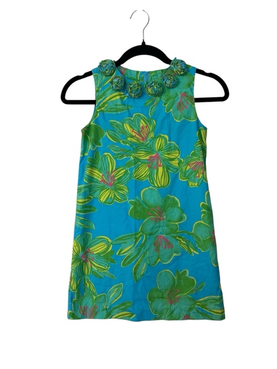 Lilly Pulitzer Other - Lilly Pulitzer Girls Sleeveless Green, Blue, Pink Floral Dress Sz 10 GUC